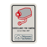 Surveillance par caméra Belge - Loi du 21 mars 2007 - Logo personnalisé