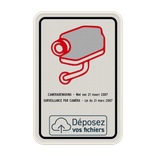 Surveaillance par caméra Belge - Loi du 21 mars 2007 - Logo personnalisé - Bilingue