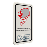 Surveaillance par caméra Belge - Loi du 21 mars 2007 - Logo personnalisé - Bilingue