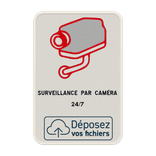 Surveillance par caméra - Texte et logo personnalisé