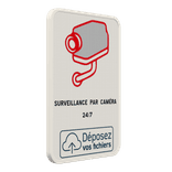 Surveillance par caméra - Texte et logo personnalisé