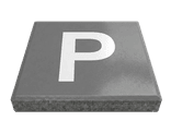 Stoeptegel parkeerplaats (TS-ST_PP) - 30x30cm met facetrand