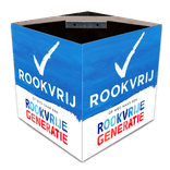 KUBUS bord 4-zijdig Rookvrije Generatie + montagebeugels - reflecterend