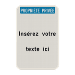 Panneau de Texte Personnalisable avec Texte d'en-tête