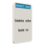 Panneau de Texte Personnalisable avec Texte d'en-tête