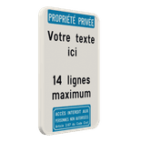 Panneau avec en-tête et pictogramme personnalisé