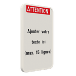 Panneau de Texte Personnalisable avec Texte d'en-tête Rouge