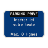Panneau de Texte Personnalisable - Paysage Bleu