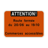 Panneau texte personnalisé - blanc/orange paysage