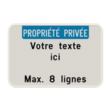 Panneau Rectangulaire Personnalisable - Bleu/blanc