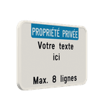 Panneau Rectangulaire Personnalisable - Bleu/blanc
