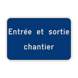 Panneau de texte Rectangulaire - Personnalisable paysage - Blanc/bleu