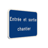 Panneau de texte Rectangulaire - Personnalisable paysage - Blanc/bleu