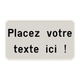 Panneau de Texte Personnalisable - 1 à 4 Lignes Blanc/Noir