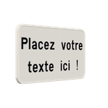 Panneau de Texte Personnalisable - 1 à 4 Lignes Blanc/Noir