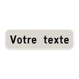 Panneau de Texte Personnalisable - 2 Lignes de Texte Blanc/Noir