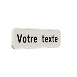 Panneau de Texte Personnalisable - 2 Lignes de Texte Blanc/Noir