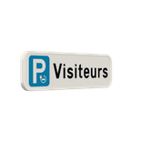Panneau de stationnement - Visiteurs voiture électrique