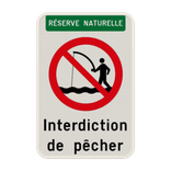 Panneau d'information - Interdiction de pêcher