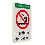 Panneau d'information - Interdiction de pêcher