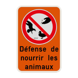 Panneau d'information - Interdiction de nourrir les animaux