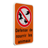 Panneau d'information - Interdiction de nourrir les animaux