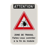 Panneau d'information - Zone de travail