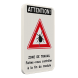 Panneau d'information - Zone de travail