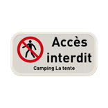 Panneau d'interdiction - Accès interdit - Texte personnalisé