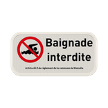 Panneau de signalisation - Baignade interdite