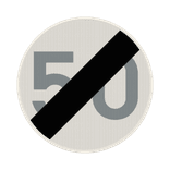 Panneau G2000 - C45 - Fin de la limitation de vitesse imposée par le signal C43