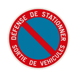 Panneau de stationnement - E1 - Sortie de véhicules