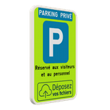 Panneau de stationnement - FLUO - parking privé avec votre logo