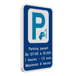 Panneau de stationnement - Parking payant avec votre texte personnalisé
