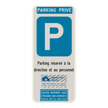 Panneau de stationnement parking privé - texte et logo personnalisés - accès interdit
