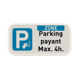 Panneau de stationnement - zone de stationnement payant - Texte personnalisé