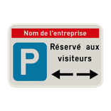 Panneau de stationnement - Texte personnalisé- Flèche