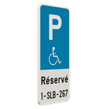 Panneau E9 Handicapé – Avec Numéro de Plaque Personnalisé