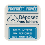 Panneau d'interdiction - Propriété privée - Logo personnalisé - Accès inetrdit