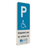 Panneau de stationnement E9 - Handicapé - Texte personnalisé - Logo personnalisé
