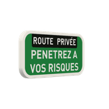 Panneau d'interdiction - ROUTE PRIVÉE - Texte personnalisé