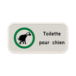 Panneau d'information - Toilettes pour chiens