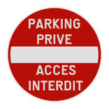 Panneau de signalisation - C1 - Parking privé - Accès interdit