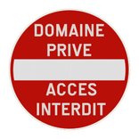 Panneau de signalisation - C1 - Domaine privé - Accès interdit