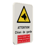 Panneau chien de garde personnalisable et accès interdit
