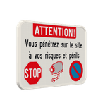 Panneau combiné - Vitesse - Surveillance par caméra - Stationnement interdit