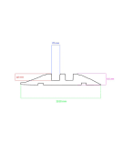 Slangenbrug kunststof XL - 1010x300x135mm - 2 kanalen 135x120mm