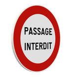 Panneau de signalisation - C3 - PASSAGE INTERDIT