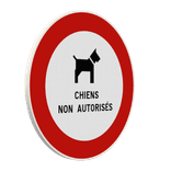 Panneau personnalisable chiens non autorisés