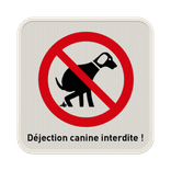Panneau déjections canines interdites personnalisable
